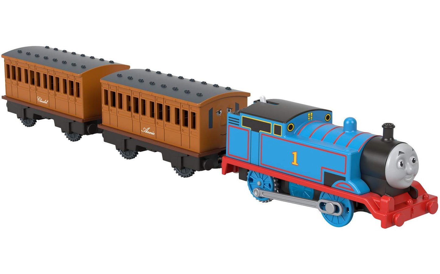 Thomas & Friends Motorized Toy Train with Battery-Powered Thomas Engine and Annie and Clarabel Passenger Cars for Unisex Childre