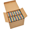 Madisi Crayons Bulk Pack, Regular Size, 250 Packs, 1000 Count, Wax, Red, Model PE-C04-250