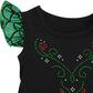 HOIZOSG Baby Girls Anna Princess Costume Halloween Christmas Party Outfits Birthday Romper Tutu Dress w/Headband Shoes Green XL