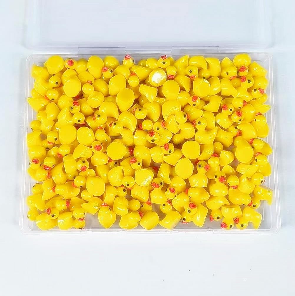 DZTIAN Yellow 130 Mini Resin Duck Garden Duck Class Activity Micro Landscape Decoration Ducklings Toy House Prank Christmas DIY