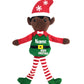 Custom Elf, Custom Christmas Elves, Elf Doll Plush Dolls (Boy Dark Skin Tone)
