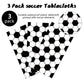 Kesfey 3 Packs Soccer Party Tablecloths 54 X 108 Inches Soccer Sports Ball Table Cover Disposable Waterproof Plastic Soccer Them