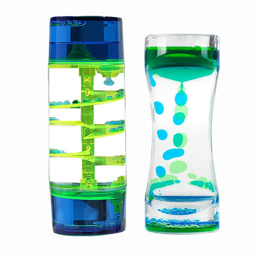 Oneshow Liquid Motion Bubbler Colorful Spiral Oil Hourglass Liquid Timer For Kids Water Timers Activity Sensory Fidget Toys Calm