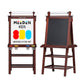 MEEDEN Art Easel for Kids: Double-Sided Solid Pine Wood Kids Easel with Paper Roll - All-in-One Kids Art Easel with Chalkboard &