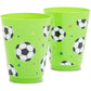 Blue Panda Soccer Reusable Plastic Party Cups – Pack Of 16 – Green