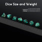 DNDND Cat's Eye Gemstone Dice, 7 PCS Green Stone Dice with Grogeous Gift Case for DND Dungeons and Dragon Tabletop Game (Green C