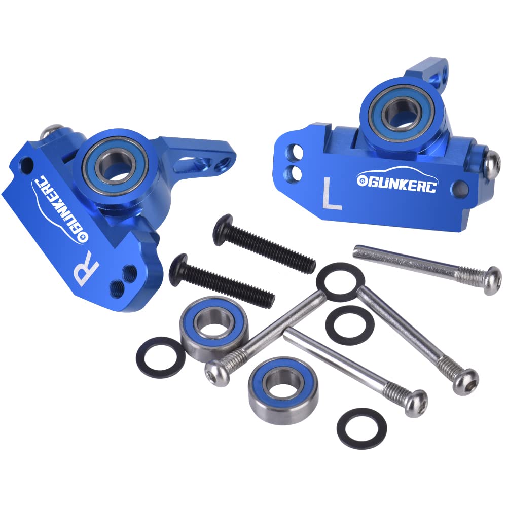 OGUNKE RC Aluminum Alloy 2WD Front Caster Block & Steering Blocks (Blue)