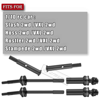 Rcarmumb Upgrades Part Rear Drive Shaft Cvd & Front Axles For 1/10 Rustler Vxl 2Wd,Stampede Vxl 2Wd,Slash Vxl 2Wd,Hoss Vxl 2Wd,S