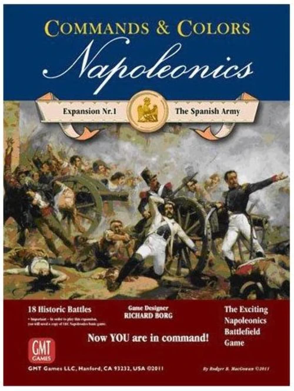 GMT Games Commands and Colors: Napoleonics Spanish Army - Paper Cardboard, Red, Model GMT1114-18