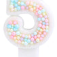 EAKE Number 5 Candle 3D Macaron Glitter 5 Candle for Cake Girl Women Sweet Theme 5th Birthday Wedding Anniversary Party Cake Dec