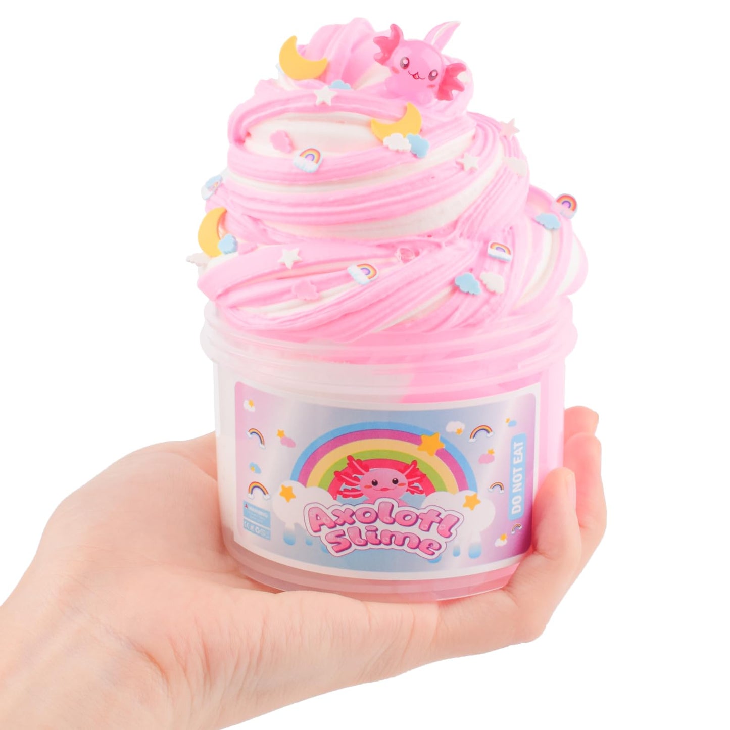 MERMAIDSLIME Pink Axolotl Butter Slime, 8 oz Non-Sticky DIY Stress Relief Toy, Scented Party Favor for Kids