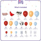 HOUSE OF PARTY Cow Balloon Arch - 110 Pcs Rubber Balloons for Boys Birthday, Cowboy Farm Theme, Blue Red, Pack of 120