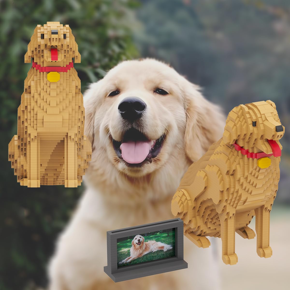 HONLANCH Golden Retriever Micro Building Blocks Set (2929PCS) - Plastic Model HL004, Gift for Adults and Kids