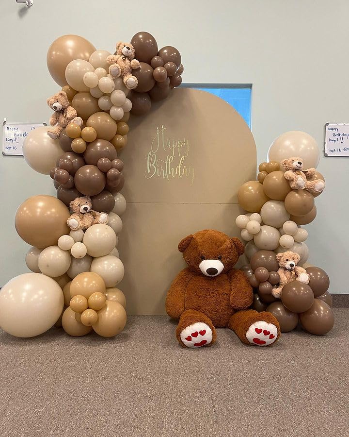 Bezente Brown Balloons Latex Party Balloons - 150 Pack 5 Inch Matte Small Coffee Brown Helium Balloons For Birthday Baby Shower