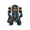 JOYTOY Warhammer The Horus Heresy 1/18 Action Figure Sons of Horus Tartaros Terminator Squad Sergeant with Volkite Charger and Power decorative replica blade Collection Model Birthday Gifts