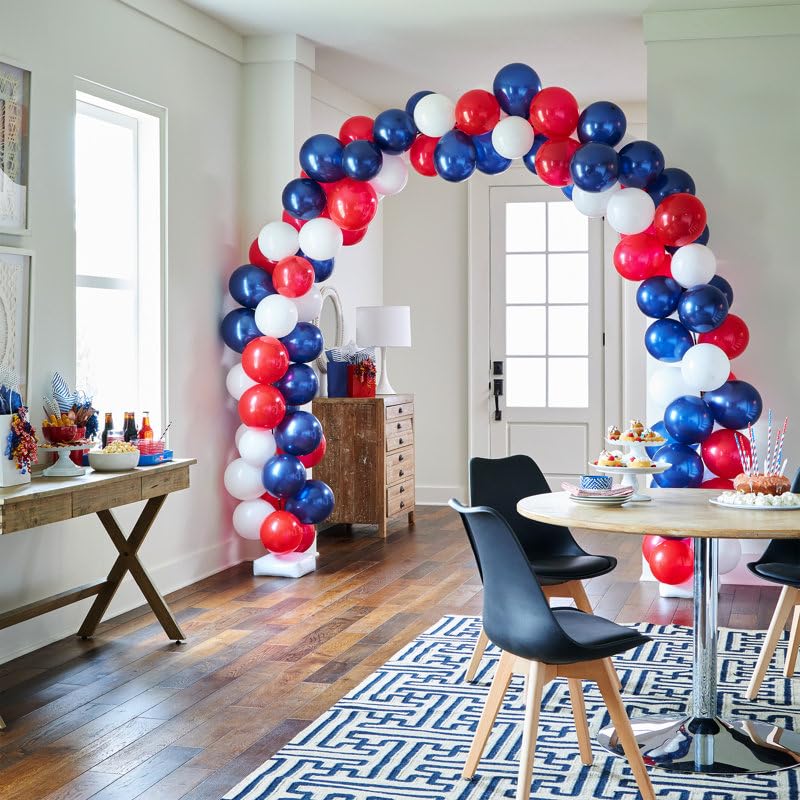 Voircoloria 105Pcs Red White Blue Balloons 12Inch Party Latex Balloons For 4Th Of July Independence Day Graduation Anniversary P