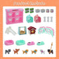 Iselyn Pet Pretend Play Toys, 35Pcs Dog Figures Playset Toys For Kids Realistic Detailed Dog Care Center With Accessories Toy Sets Educational Gifts For Kids Toddlers Girls Boys