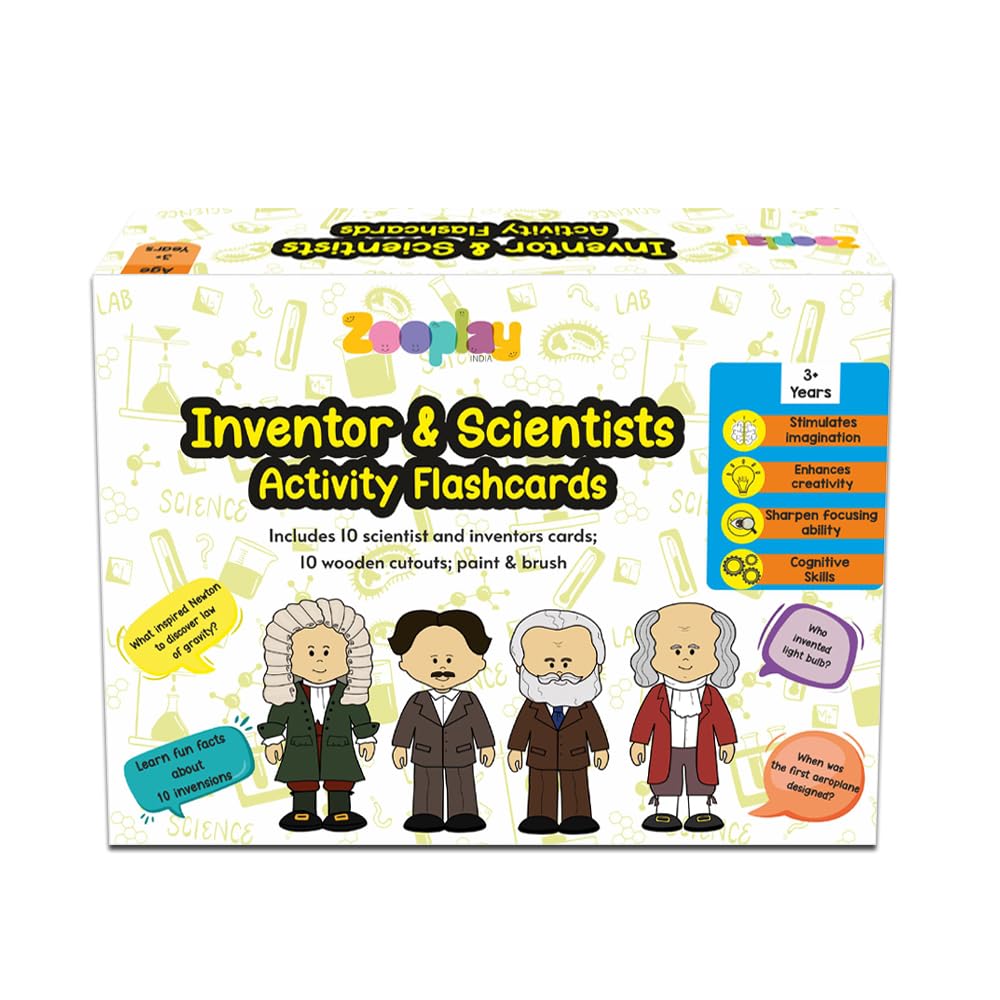Zooplay India Inventions And Scientists Flashcards With Activity Book