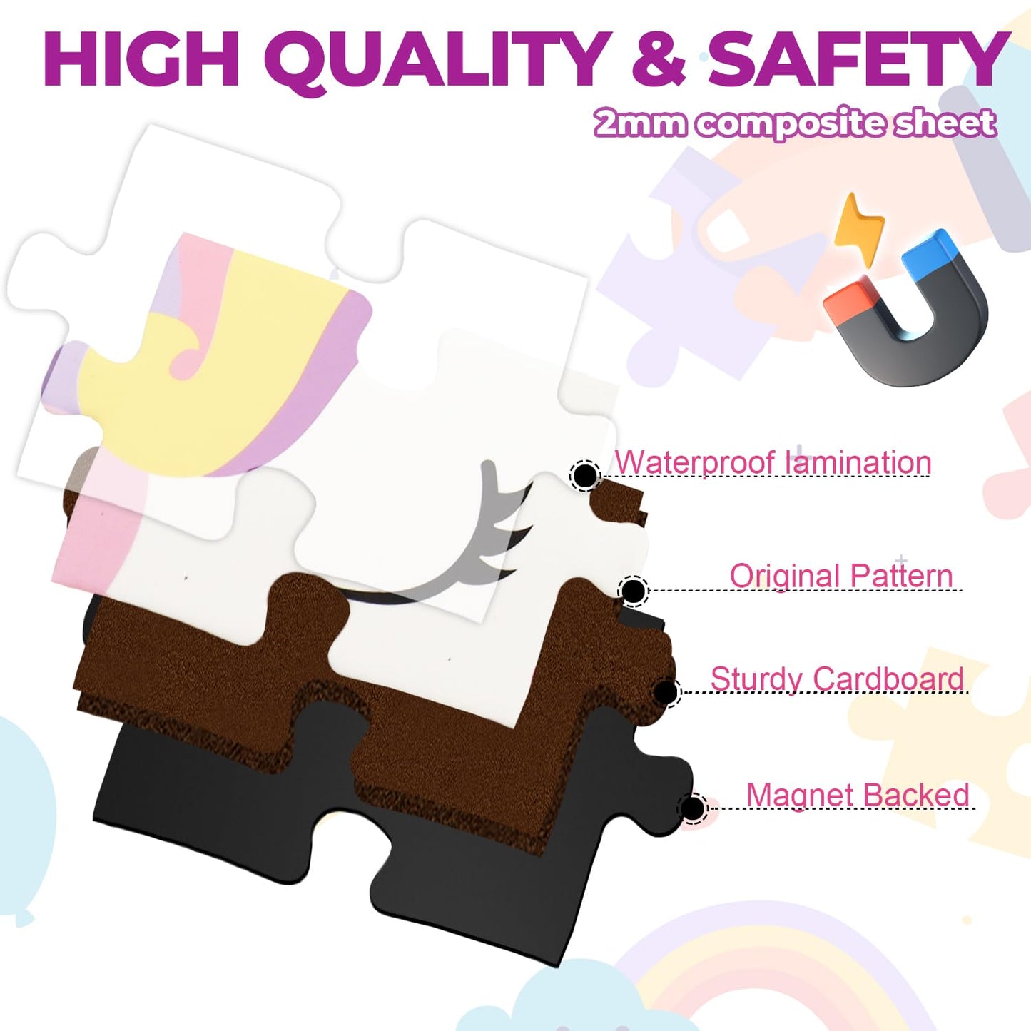 Magnetic Puzzles For Kids Ages 2-4, Montessori Toys Advanced Version 9-12-16 Piece Animal Jigsaw Puzzles Book For Toddlers, Travel Games, Preschool Educational Learning Toys For 3-5 Year Old Gifts