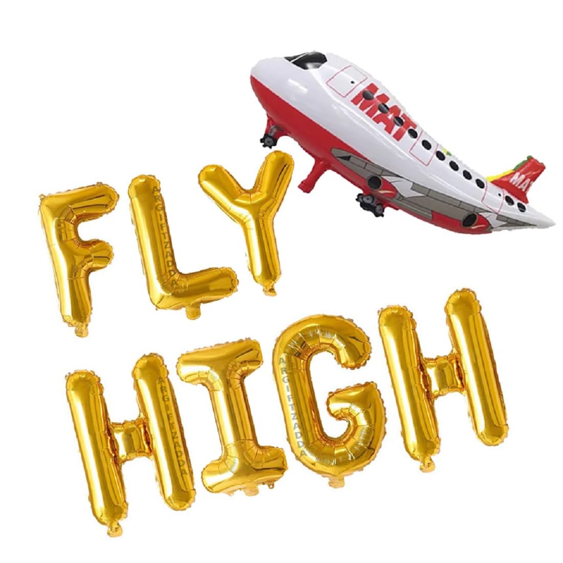 AR GIFTZADDA FLY HIGH Letter Foil Balloon and Aeroplane foil Balloon Decoration Kit For Kids  Aeroplane Balloons, Astronaut B