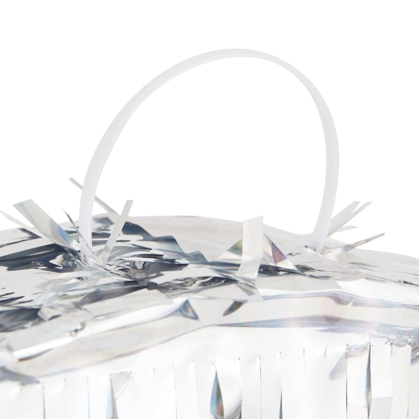 Small Holographic Silver Foil Number 0 Pinata For Kids Birthday Party Decorations (15.7X9X3 In)