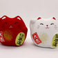 Edoya Maneki Neko Daruma (Set Of 6) Japanese Multicolor Good Luck Cat Figurine Charms Set (2.2X2.2 Inch)