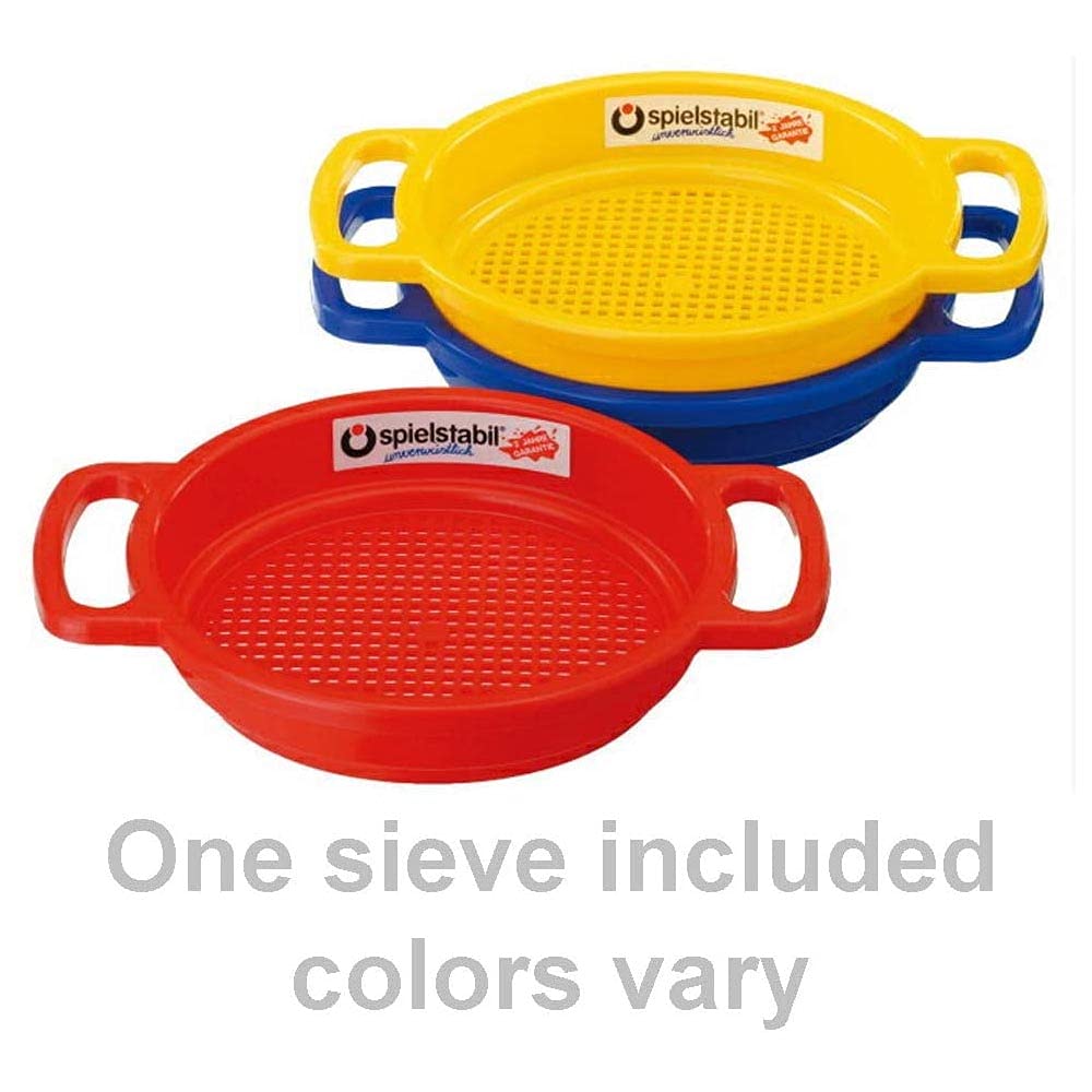 Spielstabil Large Sand Sieve Beach Toy (One Sifter Included - Colors Vary) - Made in Germany