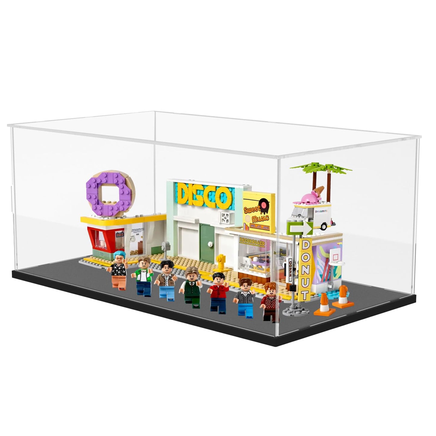Thickened Clear Acrylic Display Case For Lego Bts Dynamite 21339 Collectibles, Transparent Box Storage Organizer Protection Show