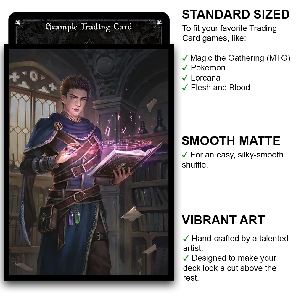 Fantasy North - Ivarra - Daybringer Angel - 100 Smooth Matte Tcg Trading Card Sleeves - Fits Magic Mtg Commander Pokemon And Oth