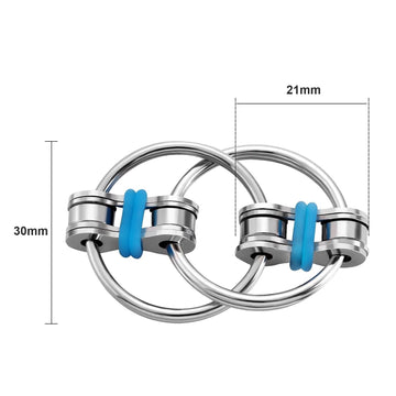 Gejoy 12 Pcs Bike Chain Fidget Toys Set Flippy Roller Chain Sensory Toy Handheld Ring For Adults And Teenagers In Learning Help Anxiety Relief For Adhd(6 Colors)