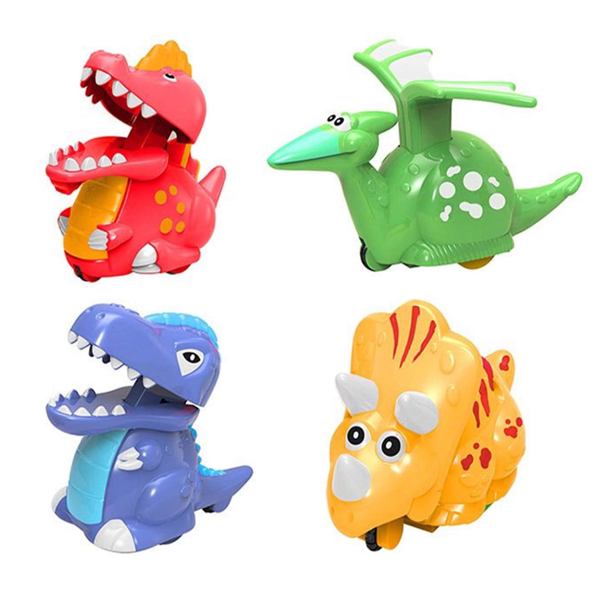 Jofan 4 Pack Dinosaur Toys Press And Go Dinosaur Cars Wind Up Toys For Kids Boys Girls Toddlers Christmas Stocking Stuffers Party Favors Gifts
