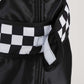 Lmyove Kids Race Car Driver Costume Boys Girls Racing Halloween Play Role Dress Up Racer Jumpsuit And Car Cap Toddler 3-9Y (Medium, Black)