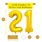 Pigetale 40 Inch 21 Number Balloons Gold Big Giant Jumbo Helium Number Digital 21 Foil Mylar Balloon For 12Th 21St Boys Girls Bi