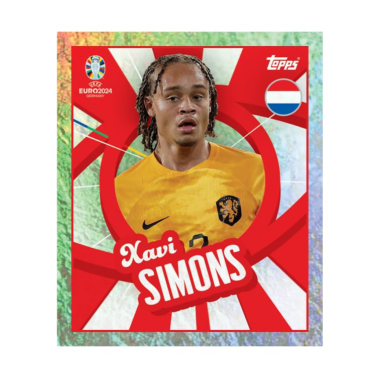 Topps Official Euro 2024 Sticker Collection - Multipack - Contains 41 Euro 2024 Stickers Plus 1 Gold Signature Series Sticker.