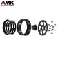 1.9 Beadlock Wheels, 4Pcs Carbon Fiber 1.9 Wheels, 1.41oz/Pcs Lightweight 1.9 Crawler Wheels for Axial SCX10 II SCX10 III Capra
