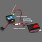 WOAEIUOS 2 in 1 ESC & Receiver 3CH 2.4G RC Transmitter Remote Controller with 050 50T Brushed Motor Transmission Gearbox Combo (