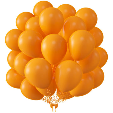 Kalor 12 Inch Orange Balloons, 50 Pcs Latex Helium Balloons For Kid'S Birthday Party, Baby Shower, Wedding, Graduate Party Decorations