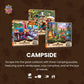 MasterPieces 300 Piece EZ Grip Jigsaw Puzzle - Glamping Camping Girls Family Weekend - 18x24 - Fun for All Ages - Assorted Colors