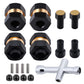4 Pieces Brass Extended Wheel Hubs 7 mm Hex Spacers for Axial SCX24 1/24 RC Crawler Upgrades Parts & Locknuts Wrench Tool SCX24