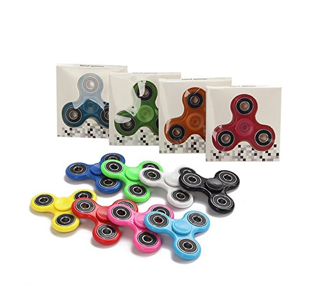 Fidget Hand Spinners 25 Pc Color Bundle Bulk Edc Tri-Spinner Desk School Toy Anxiety Relief Adhd Student Relax Therapy Pack Comb