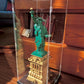 Thickened Clear Acrylic Display Case Assemble Box Storage Stand For Lego 21042 Liberty Statue Figures With Black Wood-Plastic Ba