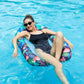 Inflatable Pool Floats for mature-themeds  Fabric Covered Pool Chair Float for Pool Floating  mature-themed Pool Floats for Lake  Beach Floaties (Flamingo Pattern)