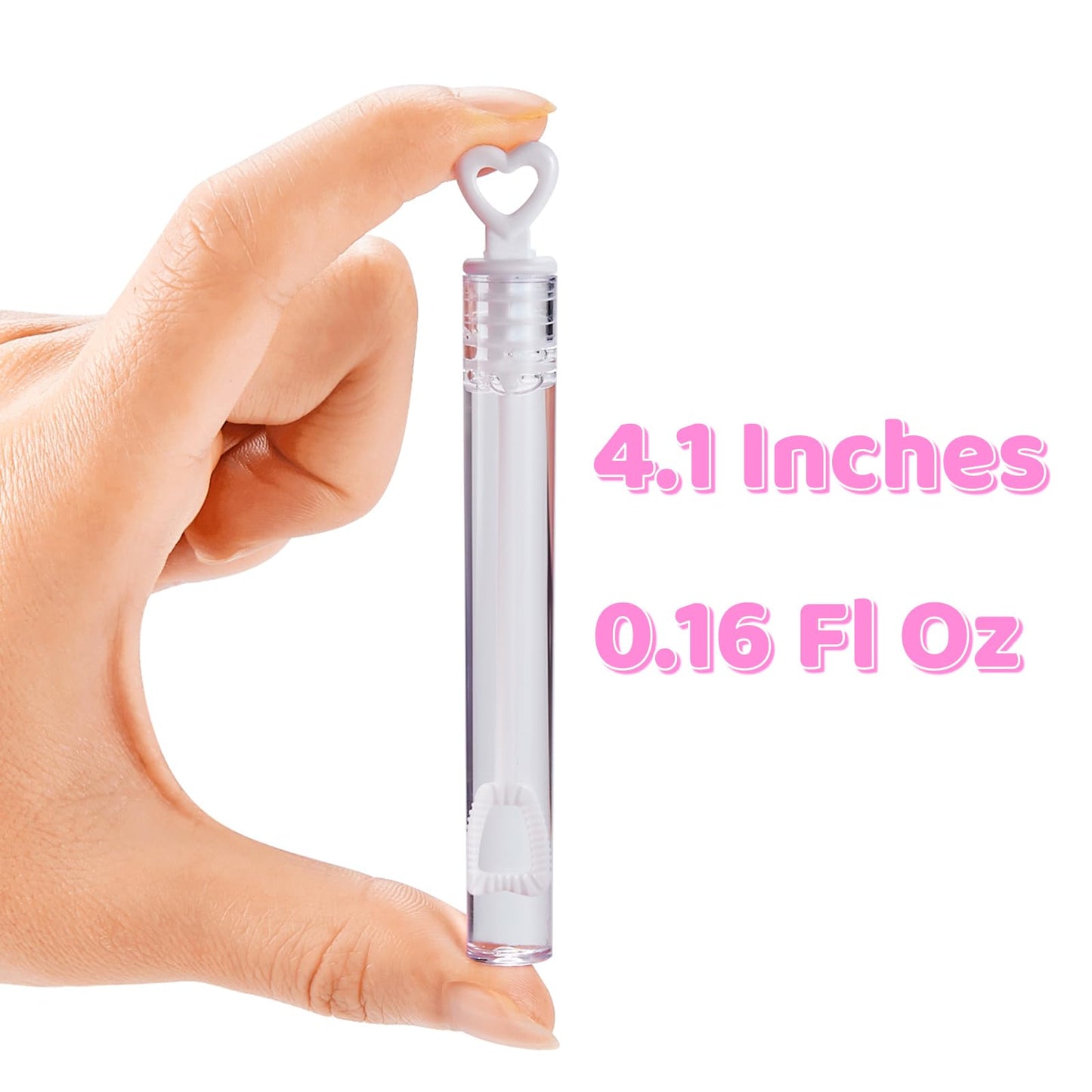 105 Pcs Mini White Heart Bubble Wands Party Favors,Mini Bubble Wands For Weddings,Anniversaries,Valentine'S Day,Celebrations,Eng