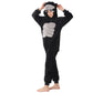 WAFUNNE Animal Onesie Costume for Kids Child Boys Girls Womens Mens Cosplay Halloween Costumes Easter Onesies Black Gorilla 140