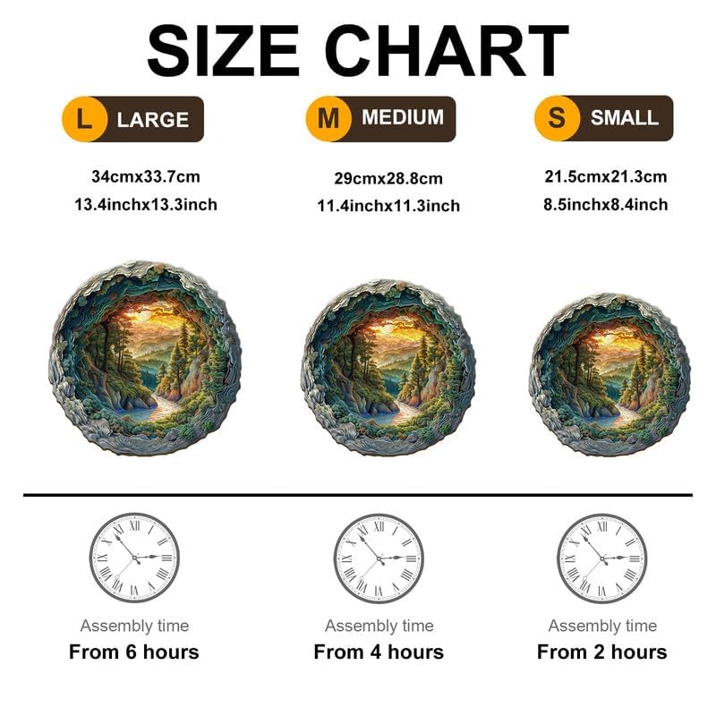Jigfoxy Wooden Puzzle For Adults, 3D Visual Forest Wooden Jigsaw Puzzles For Adult, Unique Animal Shape Wood Cut Puzzles, Christmas Thanksgiving Gifts For Friends Family (M-11.4 * 11.3In-200Pcs)