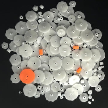 200Pcs White Plastic Gears Module 0.5 Gears For Dc Motor Diy Model Toys Rc Car Robot Gear Replacement Electric Motor Gears