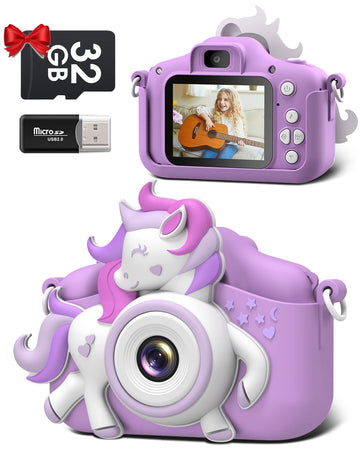 Kids Camera For 3-8 Years Old Toddlers Childrens Boys Girls Selfie Camera 20.0 Mp Hd 1080P Ips Screen Dual Digital Toy Camera Fo