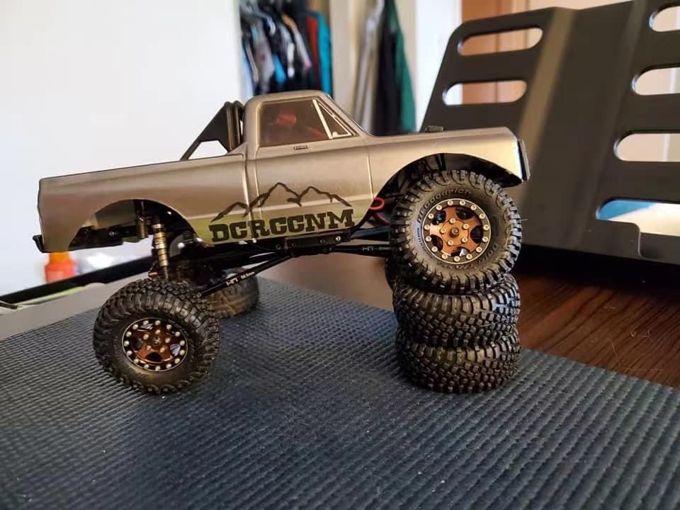 TREAL 1.0 Beadlock Wheels Rims(4P) Classic 5-Star 1 Micro Bead lock Wheels 7mm Hex Hubs for 1/18 TRX4M 1/24 AX24 SCX24 FCX24 RC