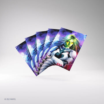 Gamegenic Marvel Champions The Card Game Official Gamora Fine Art Sleeves Pack Of 50 Art Sleeves And 1 Clear Sleeve Card Game Holder Use With Tcg And Lcg Games Made By Fantasy Flight Games