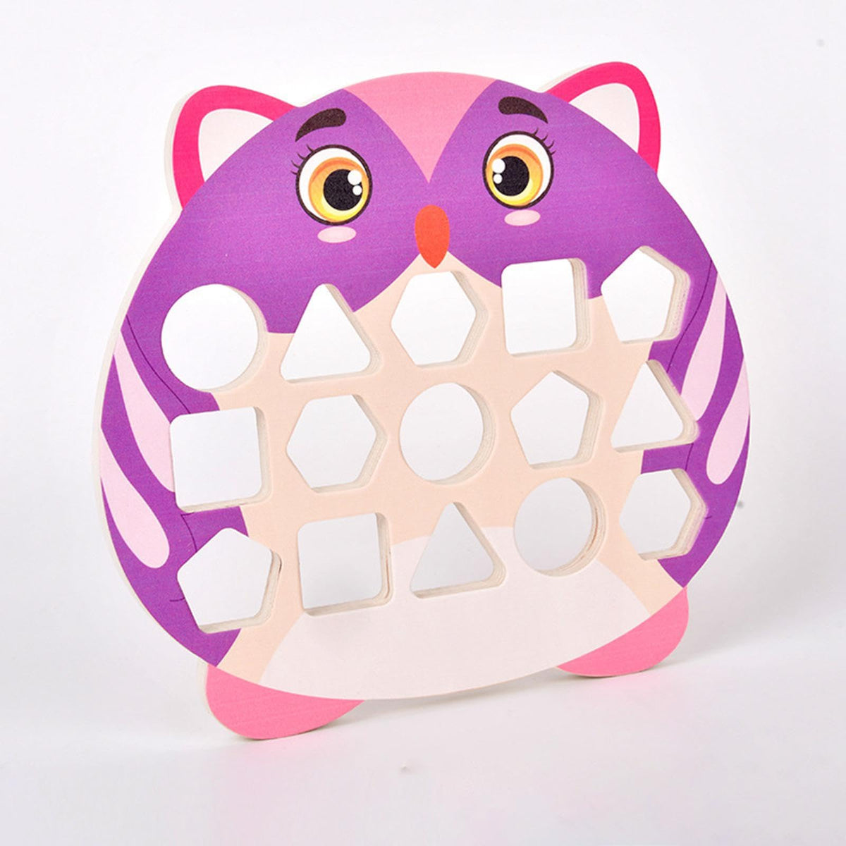 Atorse Wooden Shape Matching Game Kids Valentines Day Gifts For 4 5 6 Year Old Kids Violet|Baby | Toys For Baby | Developmental 